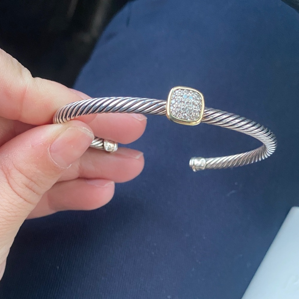 David Yurman Brand New Elegant Silver and Gold Twisted Bracelet